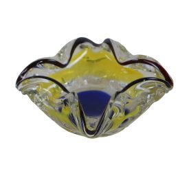 Cseh színes üveg tál