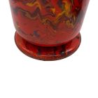 Zománcozott lemez retro nagyméretű piros padlóváza I.