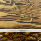 Egyedileg felújított króm mid-century asztal