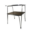 Egyedileg felújított króm mid-century asztal