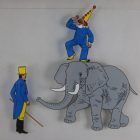 Large vintage educational drawings from 1960-70. Circus&elephant