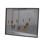 Áttetsző retro diavetítő kép fém keretben. Játszó gyerekek