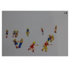 Áttetsző retro diavetítő kép fém keretben. Játszó gyerekek