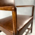 Szecessziós karosszék "cognac frais " marhabőr huzattal