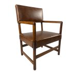 Szecessziós karosszék "cognac frais " marhabőr huzattal