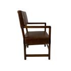 Szecessziós karosszék "cognac frais " marhabőr huzattal