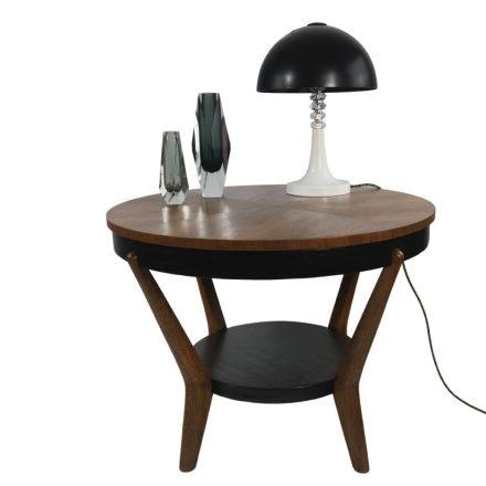 Scandinavian round solid wood coffee table