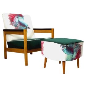 Retro "Betta" fotel és puff