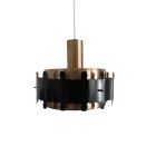 VEB Metalldrucker Halle - black metal ceiling lamp
