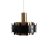 VEB Metalldrucker Halle - black metal ceiling lamp