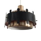 VEB Metalldrucker Halle - black metal ceiling lamp