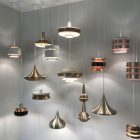 VEB Metalldrucker Halle - black metal ceiling lamp