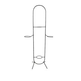 Retro vas virágtartó állvány