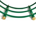 Iparművészeti hajlított zöld-arany dohányzóasztal