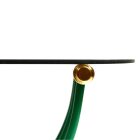 Iparművészeti hajlított zöld-arany dohányzóasztal