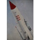 Szocreál 1966-os űrhajós olajfestmény