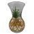 Hand-painted large glass vase with a pineapple motif 50s