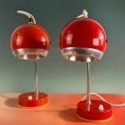 Szarvasi narancs- piros space age/retro íróasztal lámpa