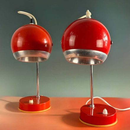 Szarvasi narancs- piros space age/retro íróasztal lámpa