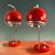Orange-Red Szarvasi Space Age Desk Lamp, 1970s