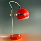 Orange-Red Szarvasi Space Age Desk Lamp, 1970s