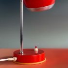 Orange-Red Szarvasi Space Age Desk Lamp, 1970s