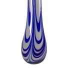 Nagyméretű kobaltkék-fehér csíkos üvegváza
