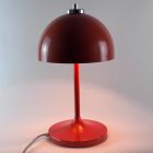 Vintage Space Age Mushroom Lamp – Orange Metal Desk Lamp – 1960s 1970s Rewired