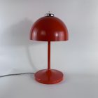 Vintage Space Age gomba lámpa – narancssárga fém asztali lámpa – 1960-70-es évek – újravezetékelve