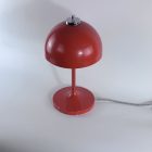 Vintage Space Age Mushroom Lamp – Orange Metal Desk Lamp – 1960s 1970s Rewired