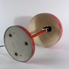 Vintage Space Age gomba lámpa – narancssárga fém asztali lámpa – 1960-70-es évek – újravezetékelve