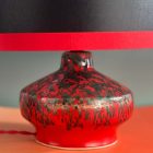 Mid-Century Red Studio Ceramic Lamp Base – Restored, Shade Optional