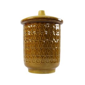 Jasba large burnt umber-colored vintage pot 