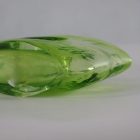 Murano green glass vase with hole 