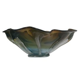Murano olive green-gold "fantasy" bowl