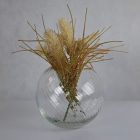 Classic spherical glass vase with gilded rim