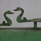 Swan-headed iron mint green 5 kg scale by Pataki & Farkas