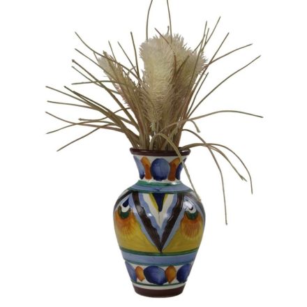 Linari Faenza - vintage spanyol kézzel festett kerámia váza