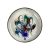 Colorful fire-enamelled copper plate