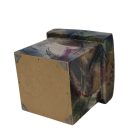 Mályva-lila retro bársony puff