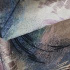 Mályva-lila retro bársony puff