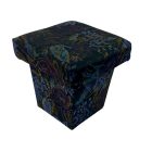 Vintage velvet ottoman from 70s