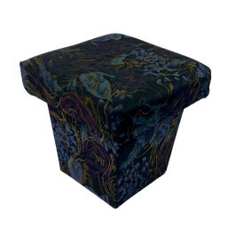 Kékes-lila retro bársony puff