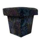 Kékes-lila retro bársony puff