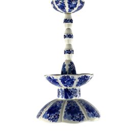 Kézzel festett kék fajansz csillár