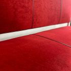 Piros bársony króm csővázas bárszék