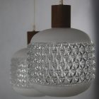 Nagyméretű retro mennyezeti lámpa pár geometrikus üveggel