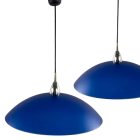 Vintage Bonalux blue glass ceiling lamp