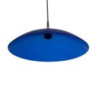 Vintage Bonalux blue glass ceiling lamp