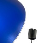 Vintage Bonalux blue glass ceiling lamp